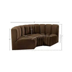 Meridian Furniture, Canapé modulable Arc en velours