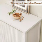 Consoles minces avec rangement, Table console à 2 portes, Buffet moderne avec étagère de rangement, Meuble de bar à café pour salon, bureau Blanc