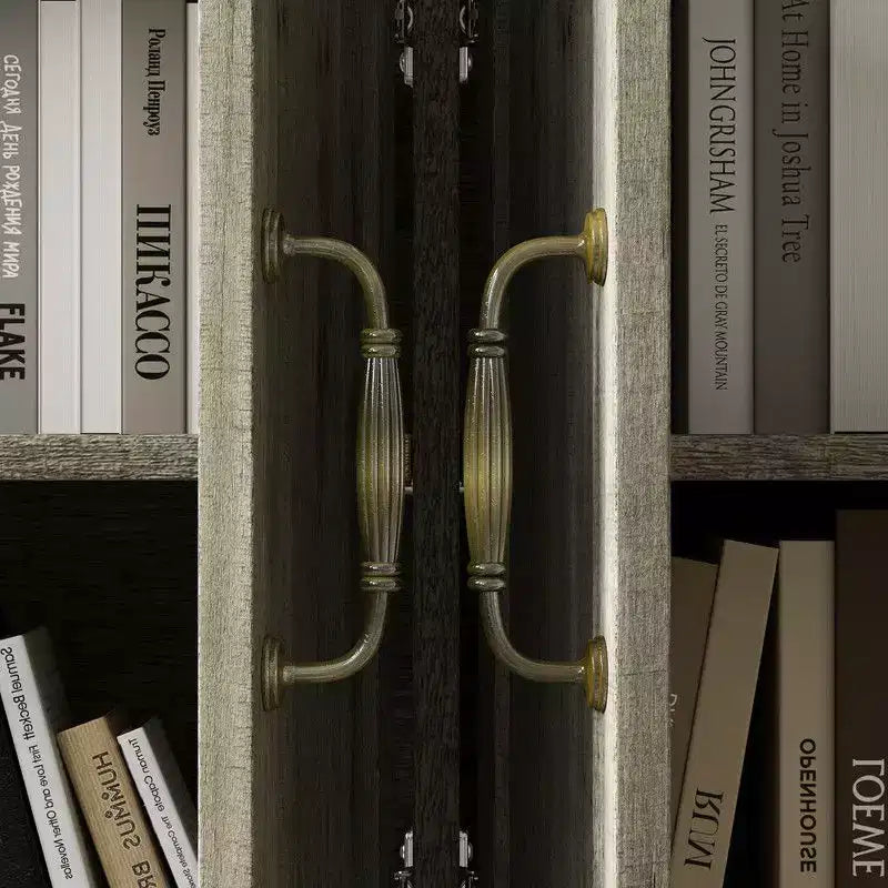 Famapy Meuble de Rangement Rustique Multifonctionnel, Vitrine et Bibliothèque, Unité de Rangement pour Salon, Meuble de Rangement de Cuisine pour Vaisselle
