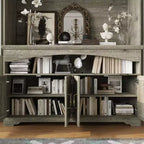 Famapy Meuble de Rangement Rustique Multifonctionnel, Vitrine et Bibliothèque, Unité de Rangement pour Salon, Meuble de Rangement de Cuisine pour Vaisselle
