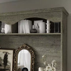 Famapy Meuble de Rangement Rustique Multifonctionnel, Vitrine et Bibliothèque, Unité de Rangement pour Salon, Meuble de Rangement de Cuisine pour Vaisselle