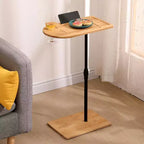 Table d'appoint en C pour canapé, table d'appoint rotative à 360° et réglable en hauteur pour lit, table de plateau TV