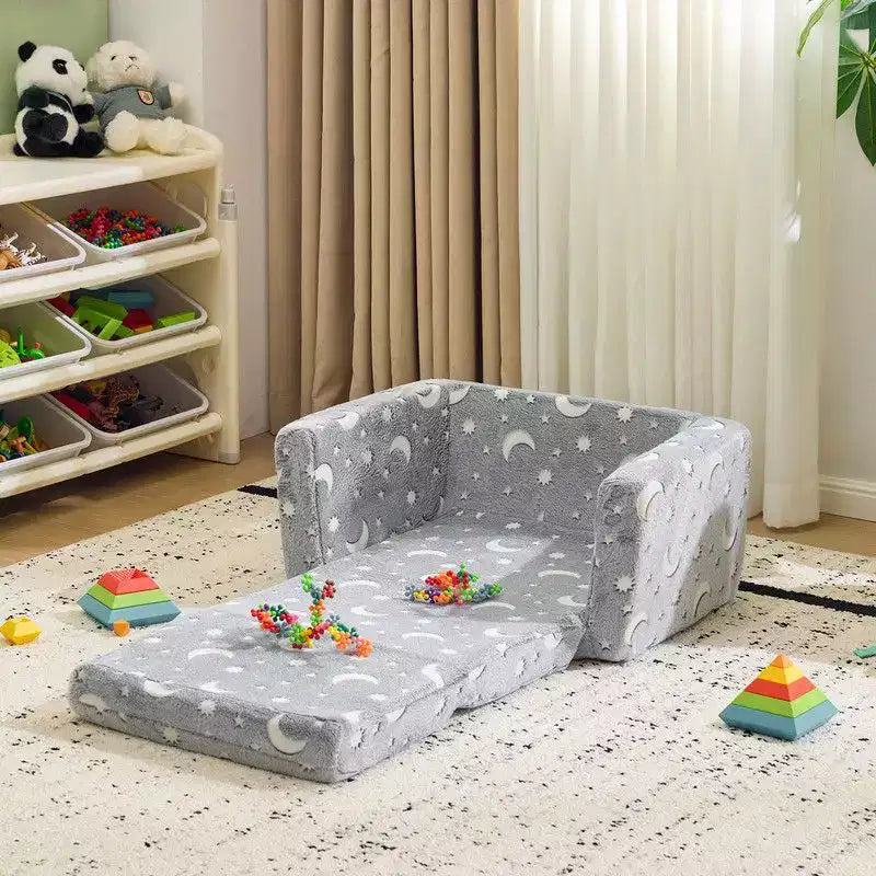 Karl Home Canapé-lit pliant simple 1 place en éponge avec fonction lumineuse pour enfants