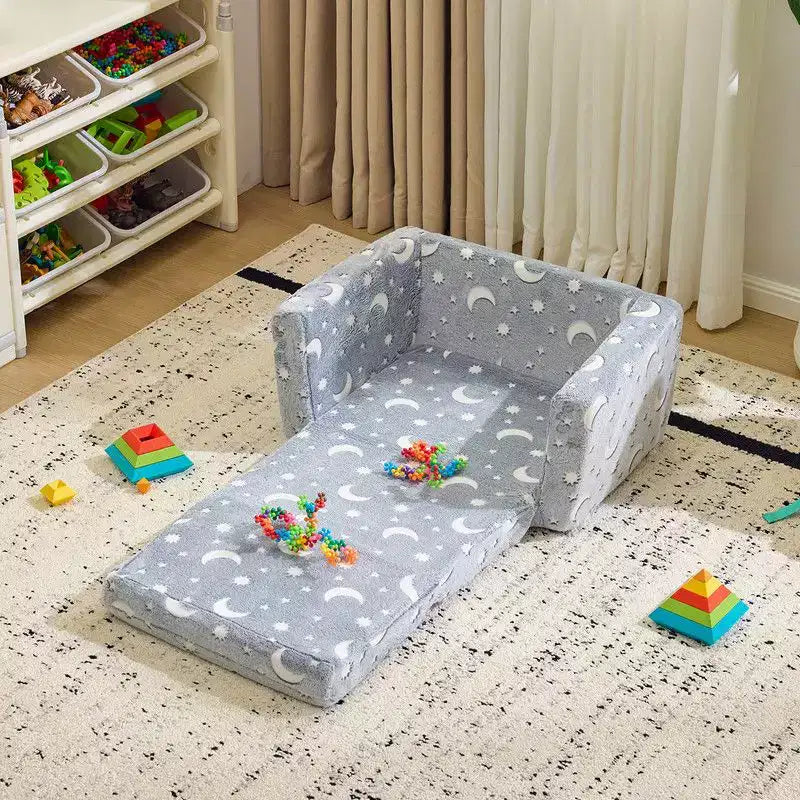 Karl Home Canapé-lit pliant simple 1 place en éponge avec fonction lumineuse pour enfants