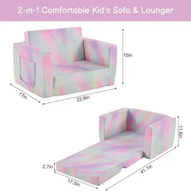 Karl Home Canapé-lit pliant simple 1 place en éponge pour enfants
