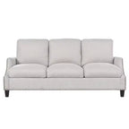 Ensemble de canapés 3 pièces rembourrés modernes GDFStudio Cordoba avec clous décoratifs