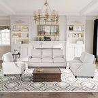 GDFStudio Cordoba Modern 3 Piece Upholstered Sofa Set with Nailhead Trim