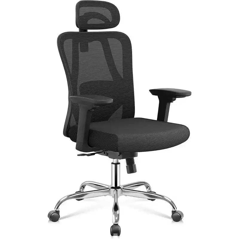 GALAXHERO Chaise de bureau ergonomique en maille avec appui-tête 3D réglable et fonction d'inclinaison, grande chaise inclinable avec support lombaire et accoudoirs 3D