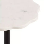 Table d'appoint Kate and Laurel Sanzo en marbre festonné et métal