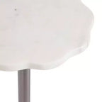 Table d'appoint Kate and Laurel Sanzo en marbre festonné et métal