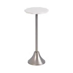 Table d'appoint Kate and Laurel Sanzo en marbre festonné et métal