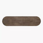 Luxystar 59 Table console longue avec design lignes courbes et droites pour entrée et salon, Naturel