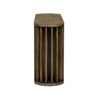 Luxystar 59 Table console longue avec design lignes courbes et droites pour entrée et salon, Naturel
