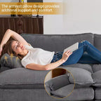 Karl Home | Canapé-lit modulaire nuage en velours côtelé blanc cassé de 228 cm de large