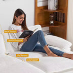 Karl Home | Canapé-lit modulaire nuage en velours côtelé blanc cassé de 228 cm de large