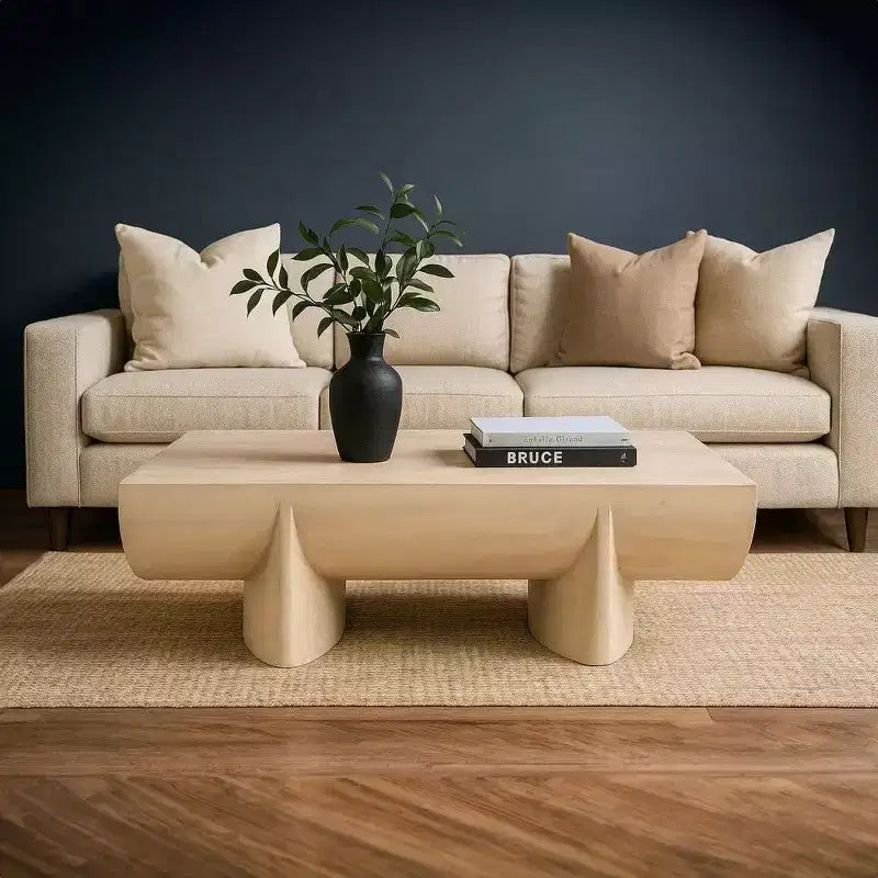 Table basse Royal Hampton | 48 bûches de bois de manguier naturel fabriquées à la main