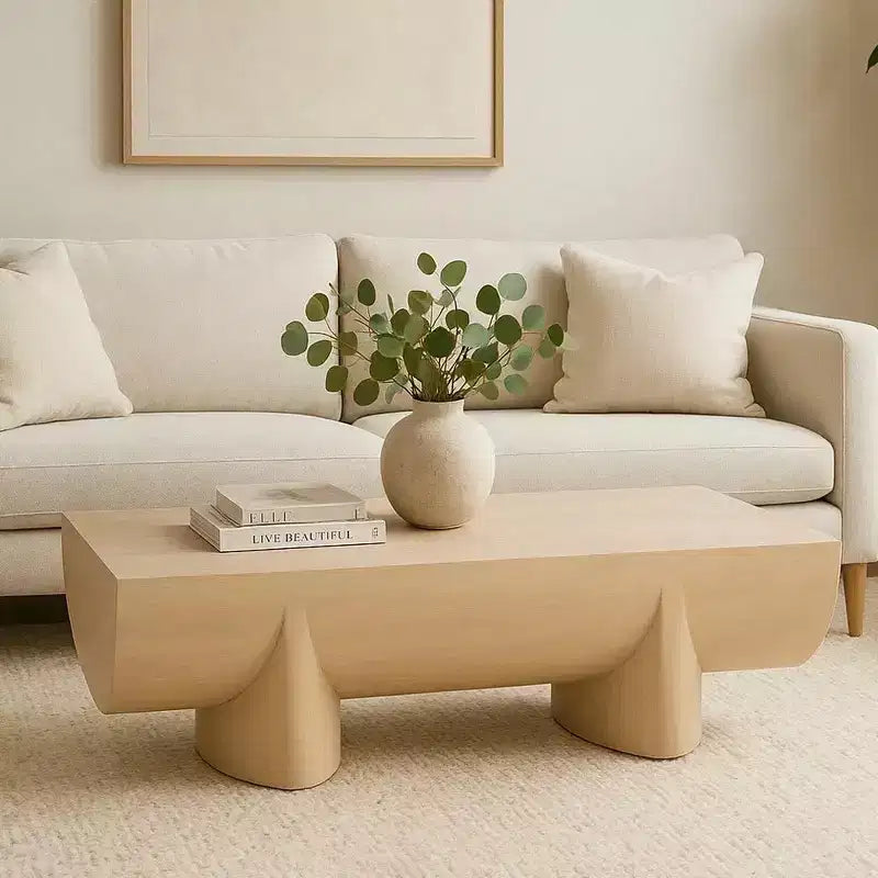 Table basse Royal Hampton | 48 bûches de bois de manguier naturel fabriquées à la main
