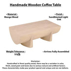 Table basse Royal Hampton | 48 bûches de bois de manguier naturel fabriquées à la main