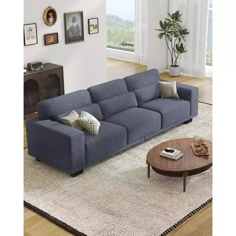 Canapé de salon de 89 pouces, canapé 3 places avec accoudoirs larges et sièges profonds, canapé confortable à 3 couches, canapé avec housse amovible et lavable