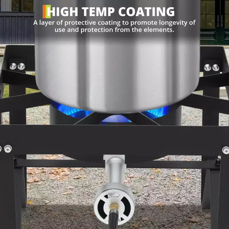 Brûleur à propane, réchaud à gaz haute pression 80 000 BTU, tuyau/régulateur de 1,2 m/sac d'eau pour cuisson en extérieur/ébullition de fruits de mer/friture de dinde