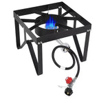 Brûleur à propane, réchaud à gaz haute pression 80 000 BTU, tuyau/régulateur de 1,2 m/sac d'eau pour cuisson en extérieur/ébullition de fruits de mer/friture de dinde