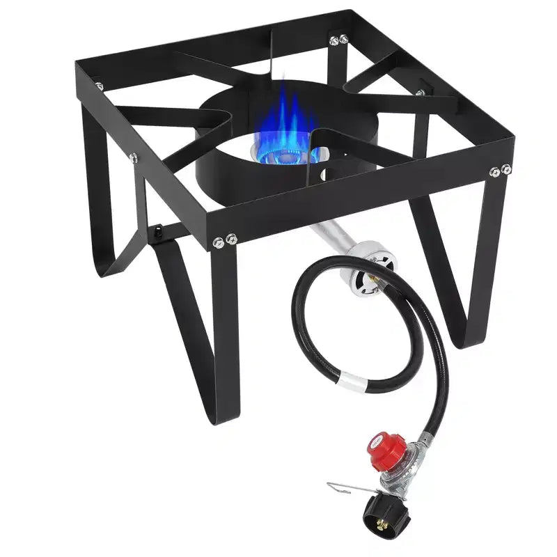 Brûleur à propane, réchaud à gaz haute pression 80 000 BTU, tuyau/régulateur de 1,2 m/sac d'eau pour cuisson en extérieur/ébullition de fruits de mer/friture de dinde
