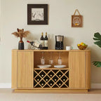58" Buffet de vaisselle moderne, armoire de rangement de bar à café avec étagères réglables, meuble bar pour cuisine ou salle à manger - Panipeachy