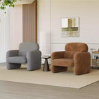 Fauteuil d'appoint moderne, Fauteuil de salon en bois, Fauteuil de lecture confortable pour Salon, Chambre, Appartement, Coin, Gris