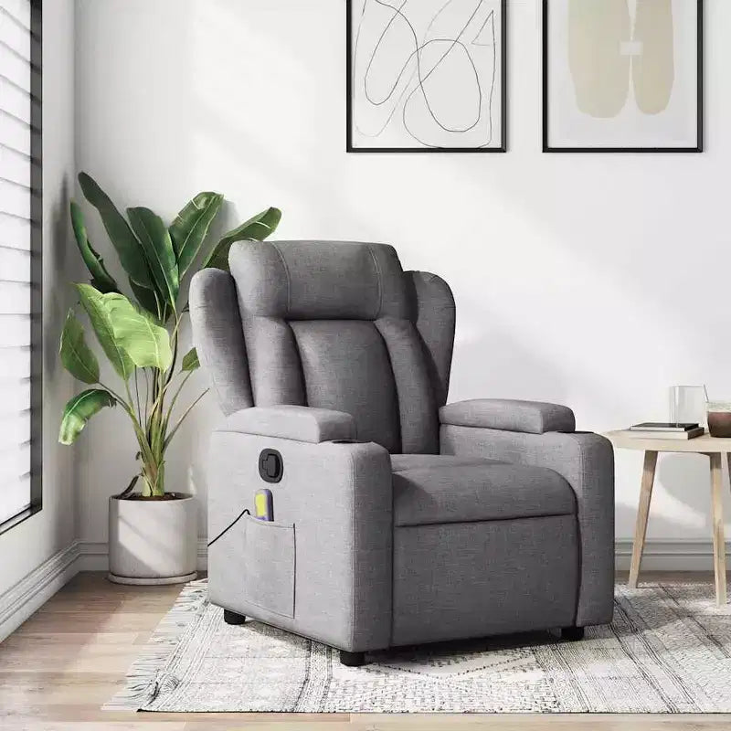 vidaXL Fauteuil inclinable Polyester, Métal, Contreplaqué Simple