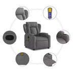 vidaXL Fauteuil inclinable Polyester, Métal, Contreplaqué Simple
