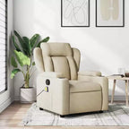 vidaXL Fauteuil inclinable Polyester, Métal, Contreplaqué Simple