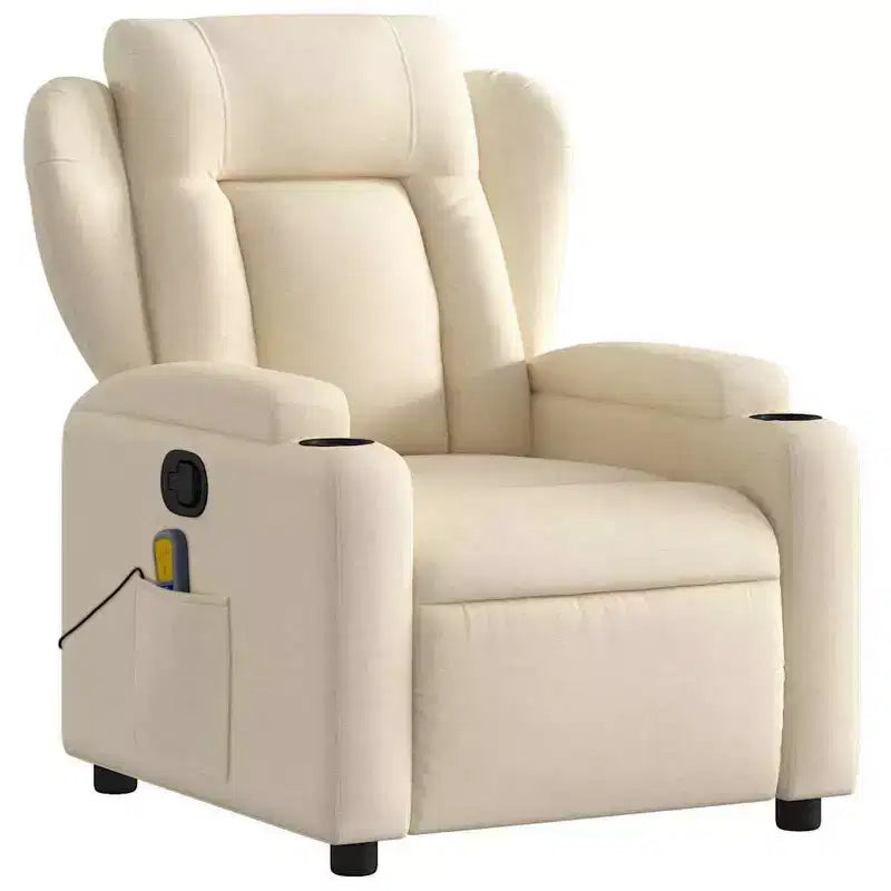 vidaXL Fauteuil inclinable Polyester, Métal, Contreplaqué Simple