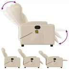 vidaXL Fauteuil inclinable Polyester, Métal, Contreplaqué Simple