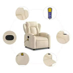 vidaXL Fauteuil inclinable Polyester, Métal, Contreplaqué Simple