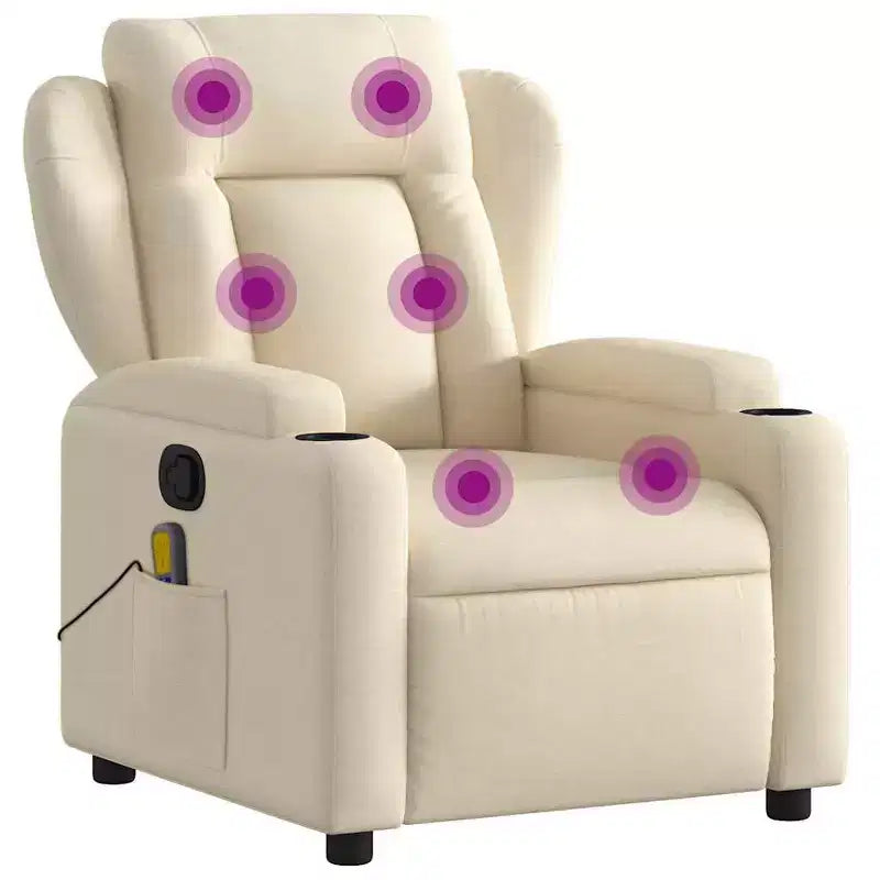 vidaXL Fauteuil inclinable Polyester, Métal, Contreplaqué Simple