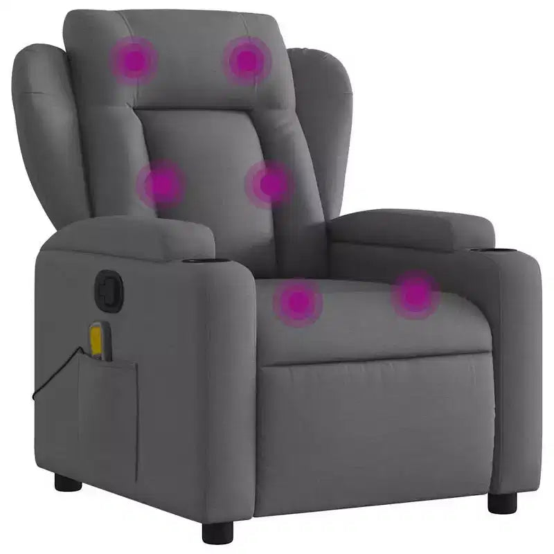 vidaXL Fauteuil inclinable Polyester, Métal, Contreplaqué Simple