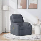 vidaXL Fauteuil inclinable de massage velours noir