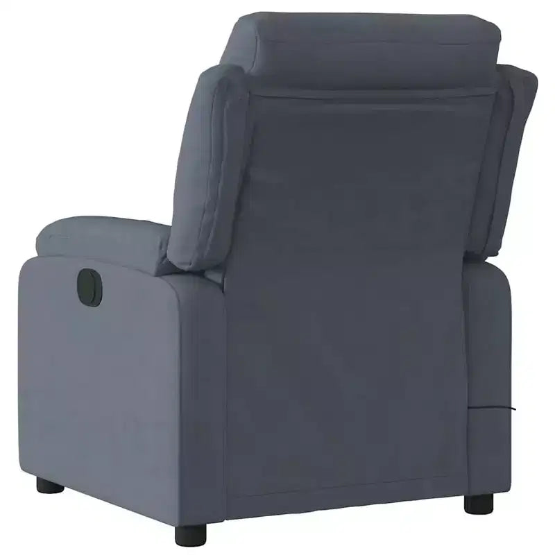 vidaXL Fauteuil inclinable de massage velours noir