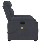 vidaXL Fauteuil inclinable de massage velours noir