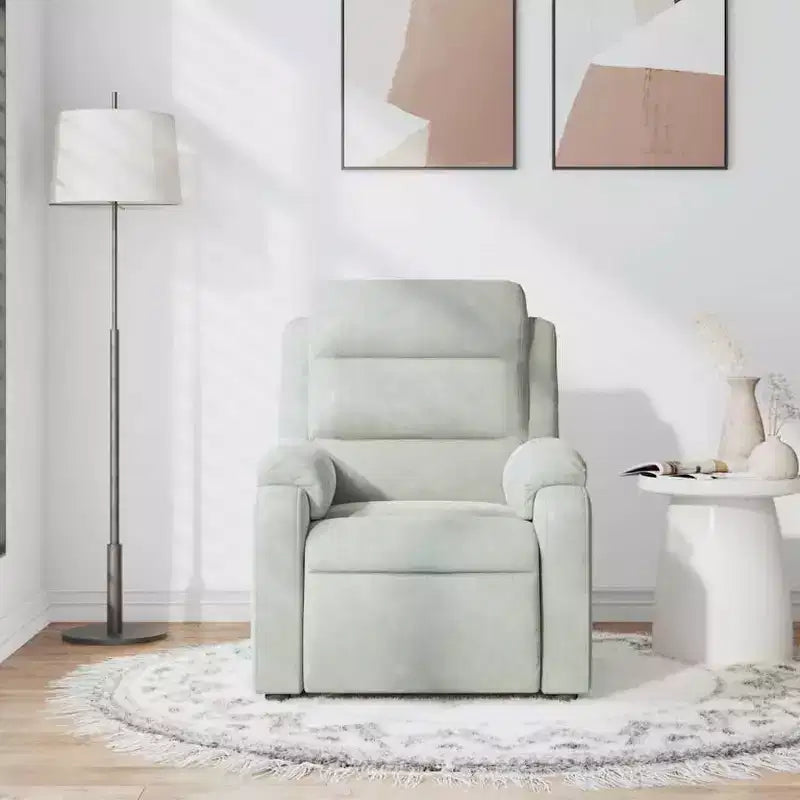 vidaXL Fauteuil inclinable de massage velours noir