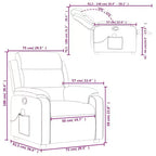 vidaXL Fauteuil inclinable de massage velours noir