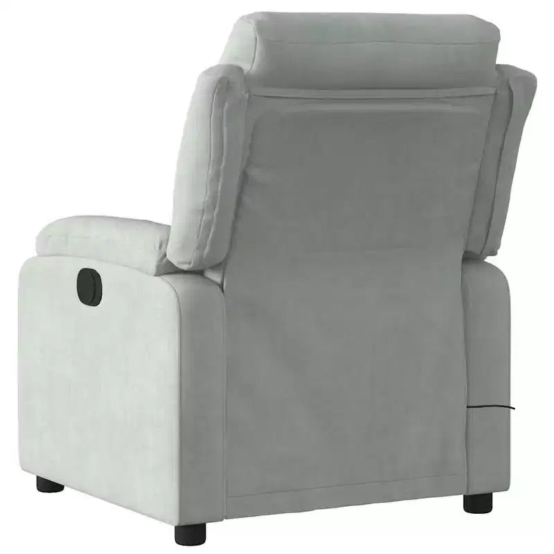 vidaXL Fauteuil inclinable de massage velours noir