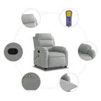 vidaXL Fauteuil inclinable de massage velours noir