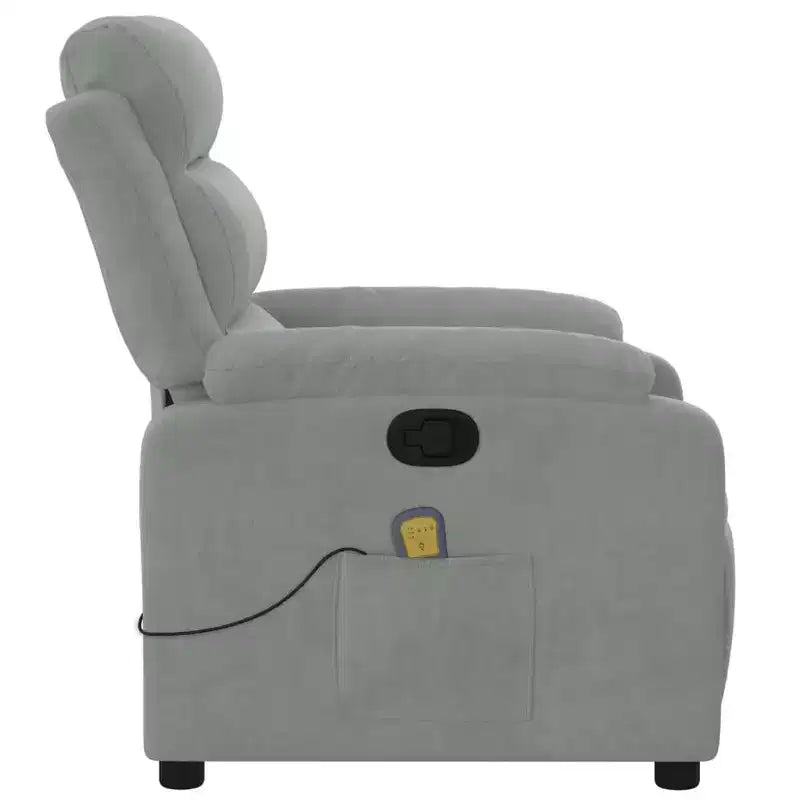 vidaXL Fauteuil inclinable de massage velours noir