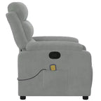 vidaXL Fauteuil inclinable de massage velours noir