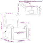 vidaXL Fauteuil inclinable de massage velours noir