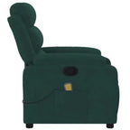 vidaXL Fauteuil inclinable de massage velours noir