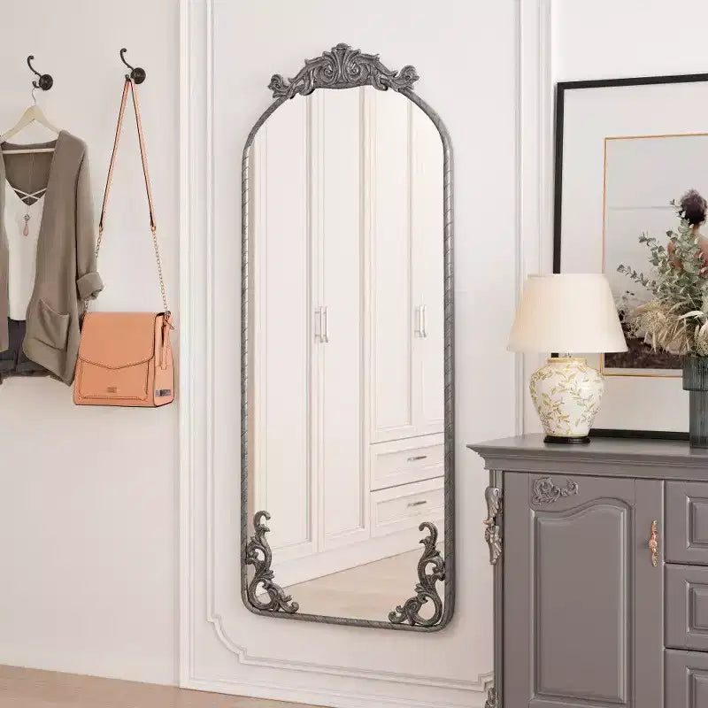 TUYOHW Miroir psyché 58x24, Miroir mural avec panneau arrière en MDF pour Chambre, Salon, Vestiaire