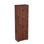 Meuble de Rangement Haut avec 8 Portes, Étagère à 4 Niveaux, Meuble Autoportant, Organisateur de Placard de Cuisine pour Chambre à Coucher, Entrée, Salon