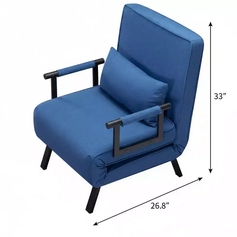 AEELLEEA Canapé convertible 4 en 1 - Fauteuil inclinable pliable avec dossier réglable à 5 positions et oreiller, peu encombrant pour les petits espaces, bureau